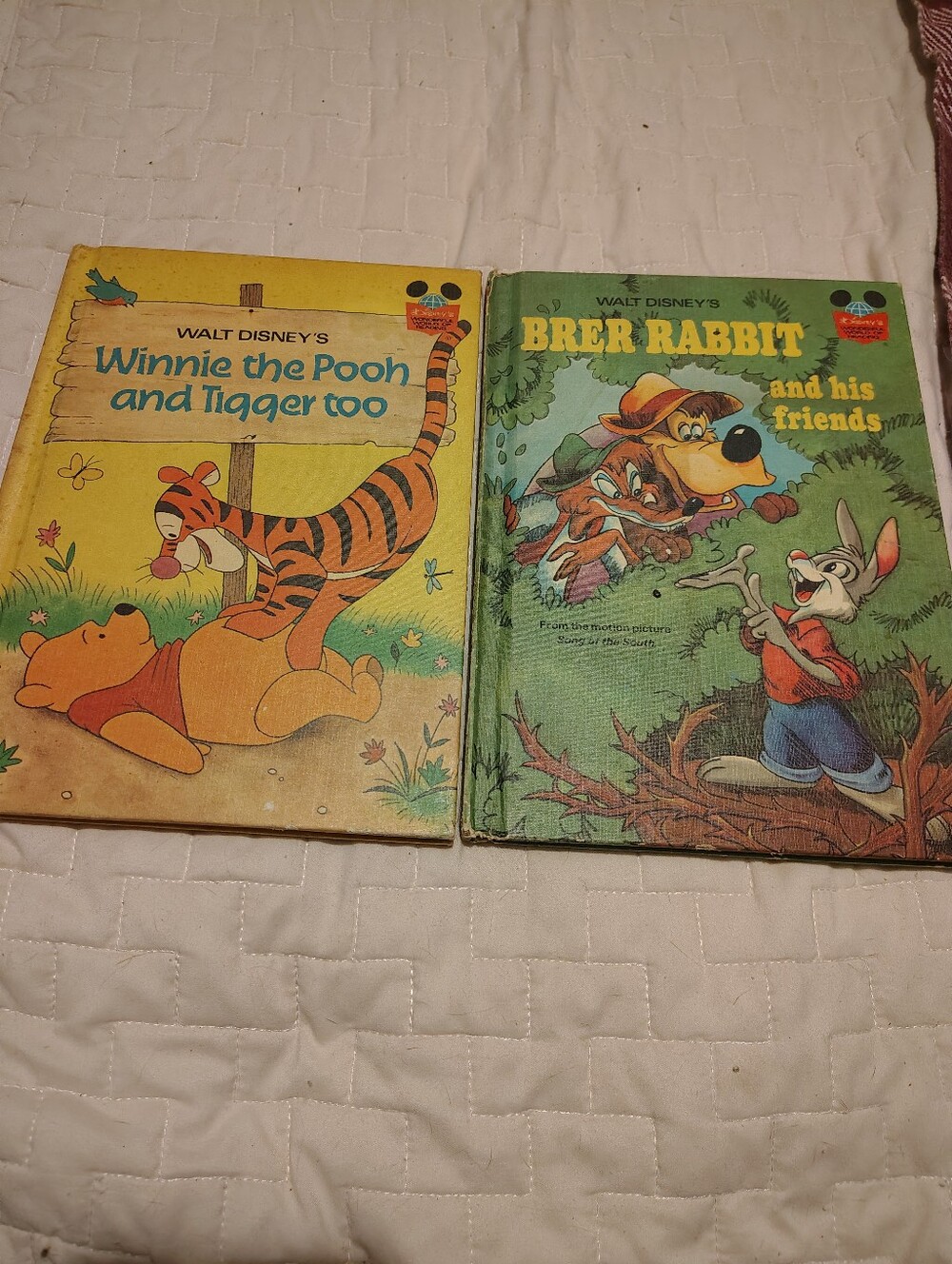 Vintage 1972 Disney Books - 2 Winnie The Pooh And Brer Rabbit